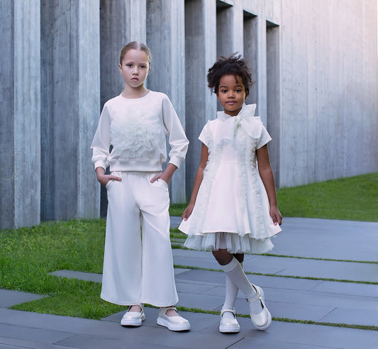 Organze Fiyonklu Katlı Elbise