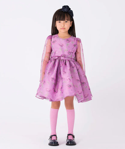 Leylak Organze Elbise