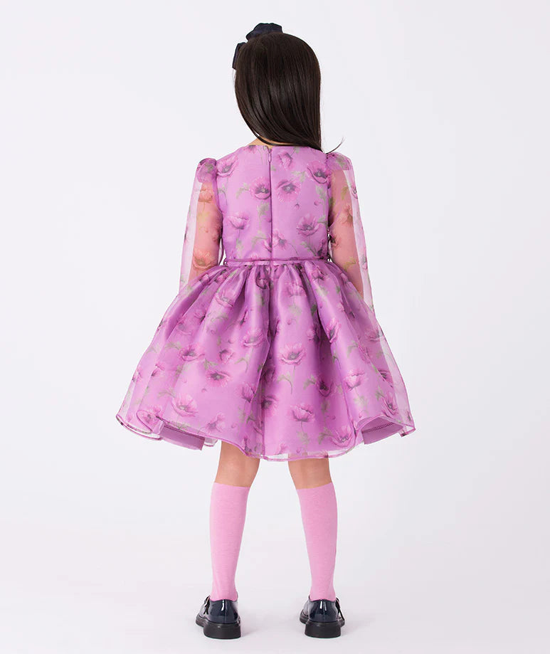 Leylak Organze Elbise