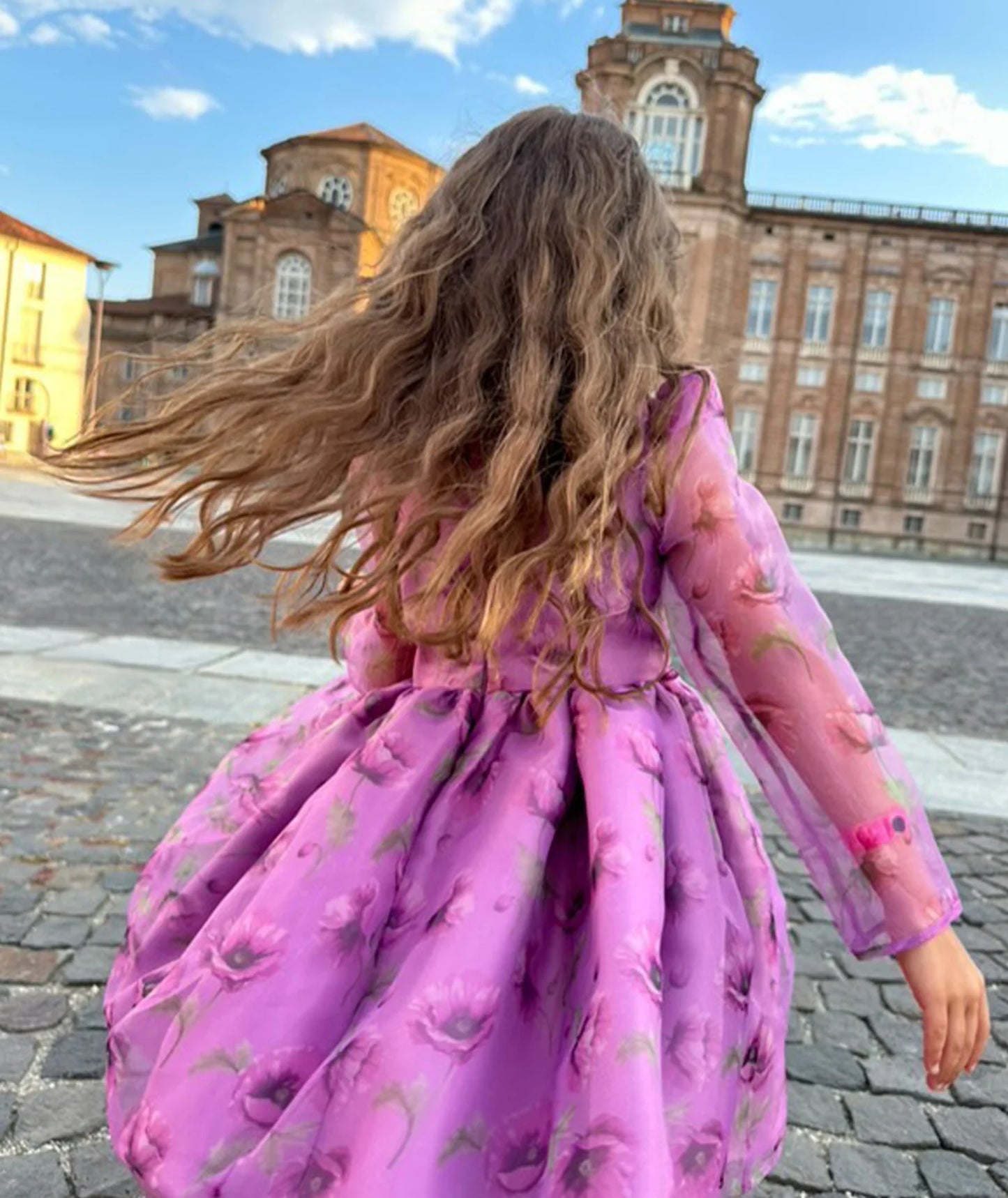 Leylak Organze Elbise