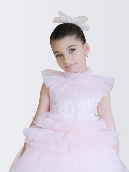 Gümüş Simli Prenses Elbise