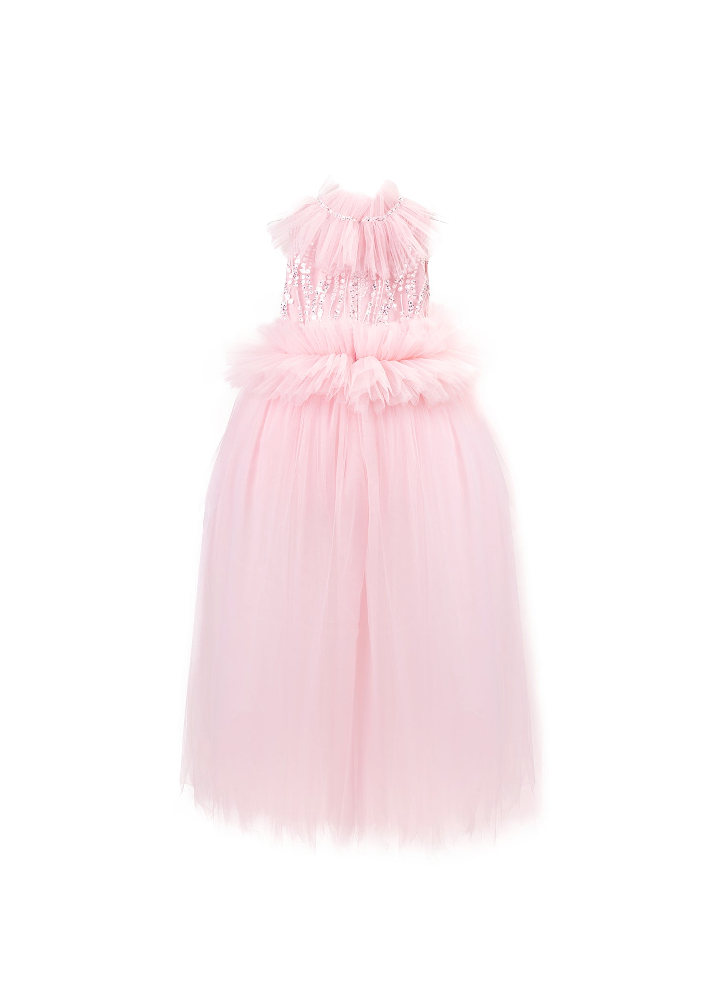 Gümüş Simli Prenses Elbise